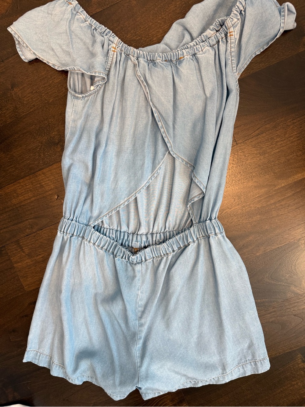 Splendid Light Blue Ruffle-Neck Tank Top - Picture 7 of 10
